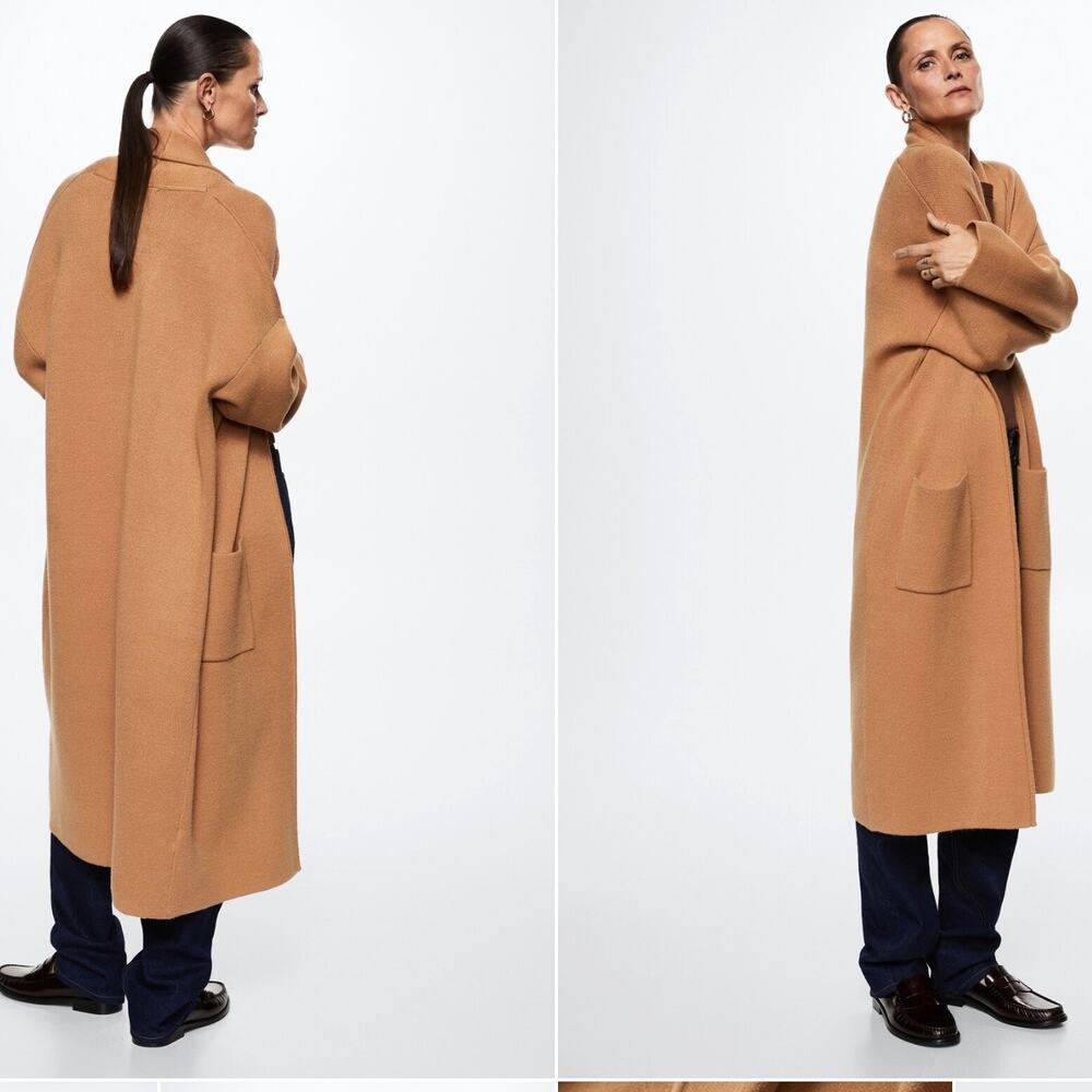 Mango Oversized Knitted Coat Cardigan